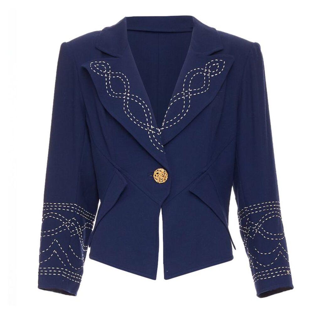 Christian Lacroix geometric cord embroidery jacket
